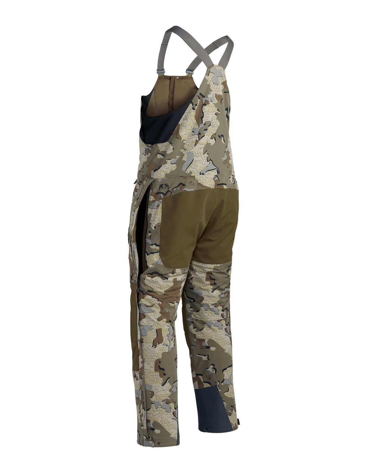 Back of Paragon Storm Shell Bib in Valo Camouflage