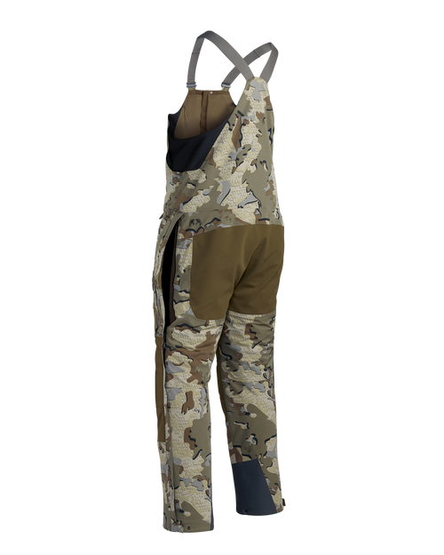 Back of Paragon Storm Shell Bib in Valo Camouflage